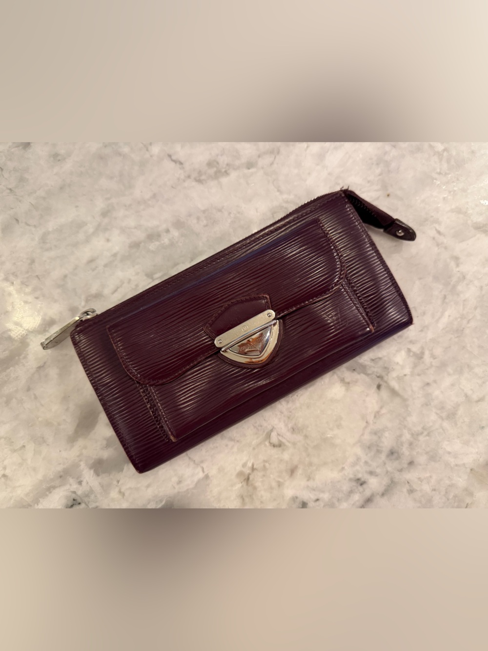 Louis Vuitton, LV Astrid Wallet In Cassis Epi Leather Luxury Designer